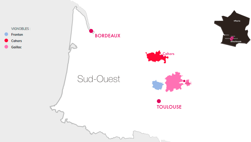 carte vignobles Vinovalie