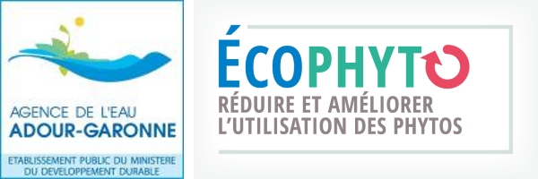 Logos Agence de l'eau Adour-Garonne et Écophyto - réduire et améliorer l'utilisation des phytos